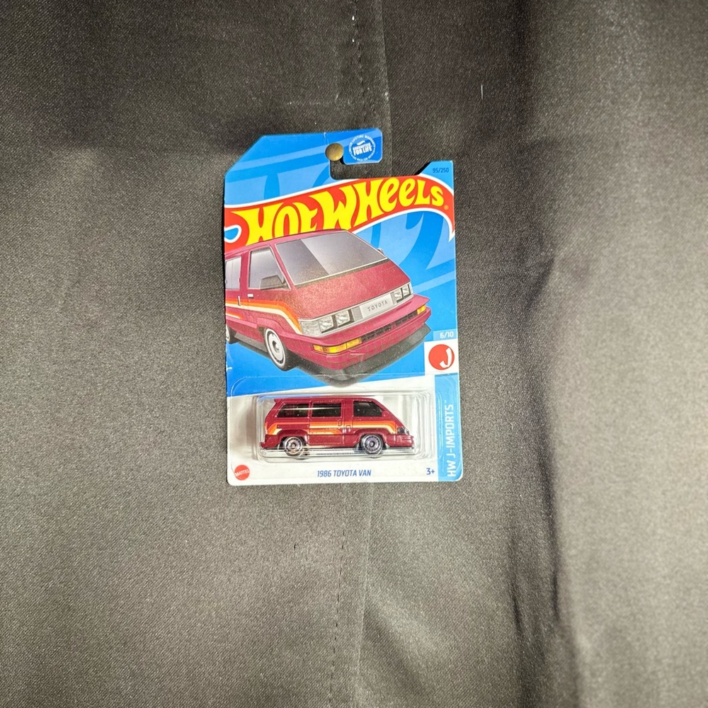 Red 1985 Toyota Van